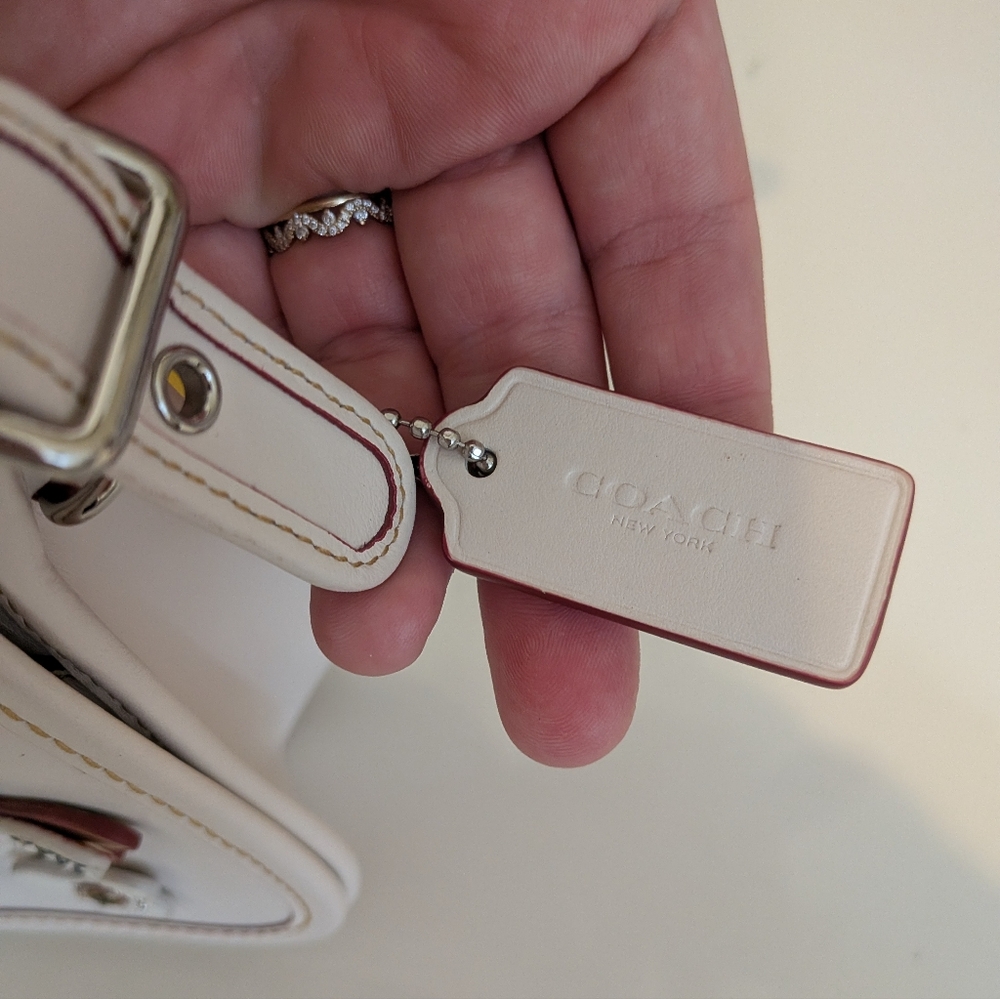 Coach Small Saddle Bag Butterfly Cream EUC - Picture 8 of 8